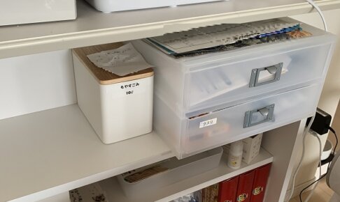 ビフォーアフター　カウンター下　片付け前